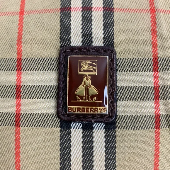 Burberry Ltd Ed Vintage "Shelter Under A Burberrys" Crossbody bag Fabric leather - Picture 5 of 17